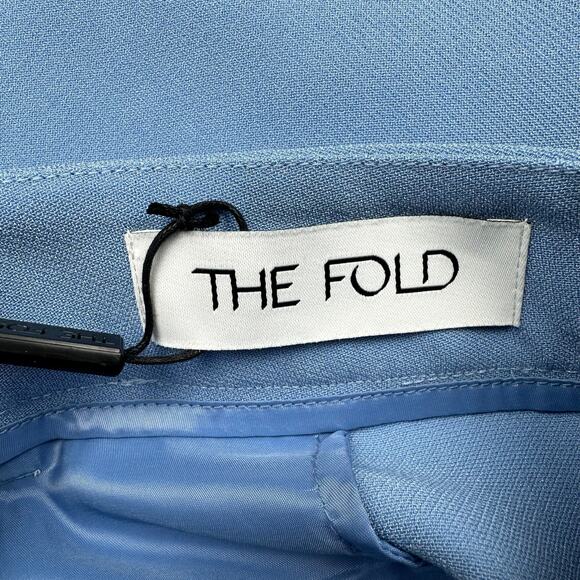 The Fold London Pants Womens 12 Blue Tavira Trousers Crop NEW Business Luxury - Picture 8 of 16